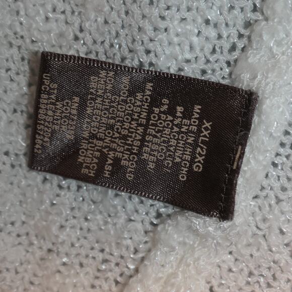 Alexandra Oak Cardigan Sweater Womens XXL Ivory Lightweight Semi Sheer Career - Picture 9 of 10